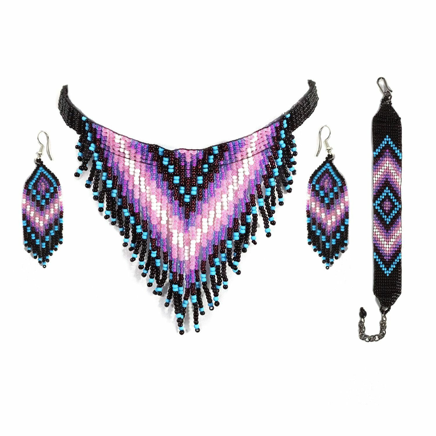 Handmade Native American Style Beaded Necklace Set Buybeaded Wholesale