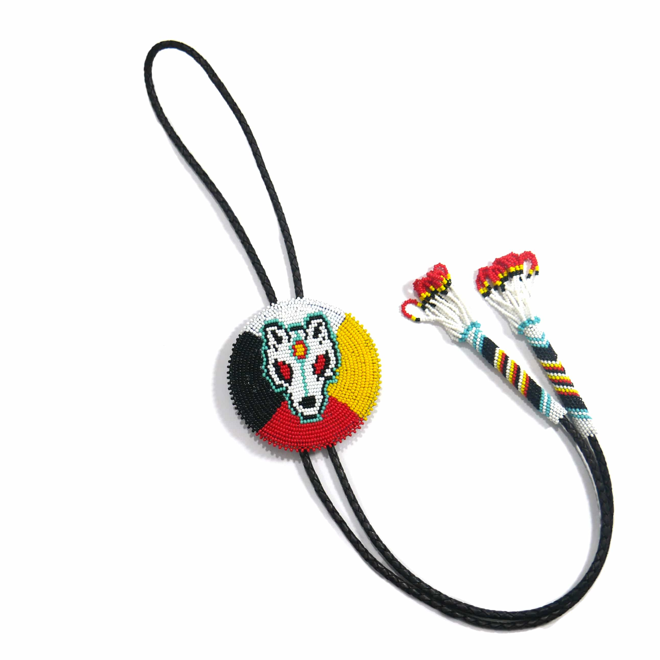 native beaded bolo tie czech republic beads