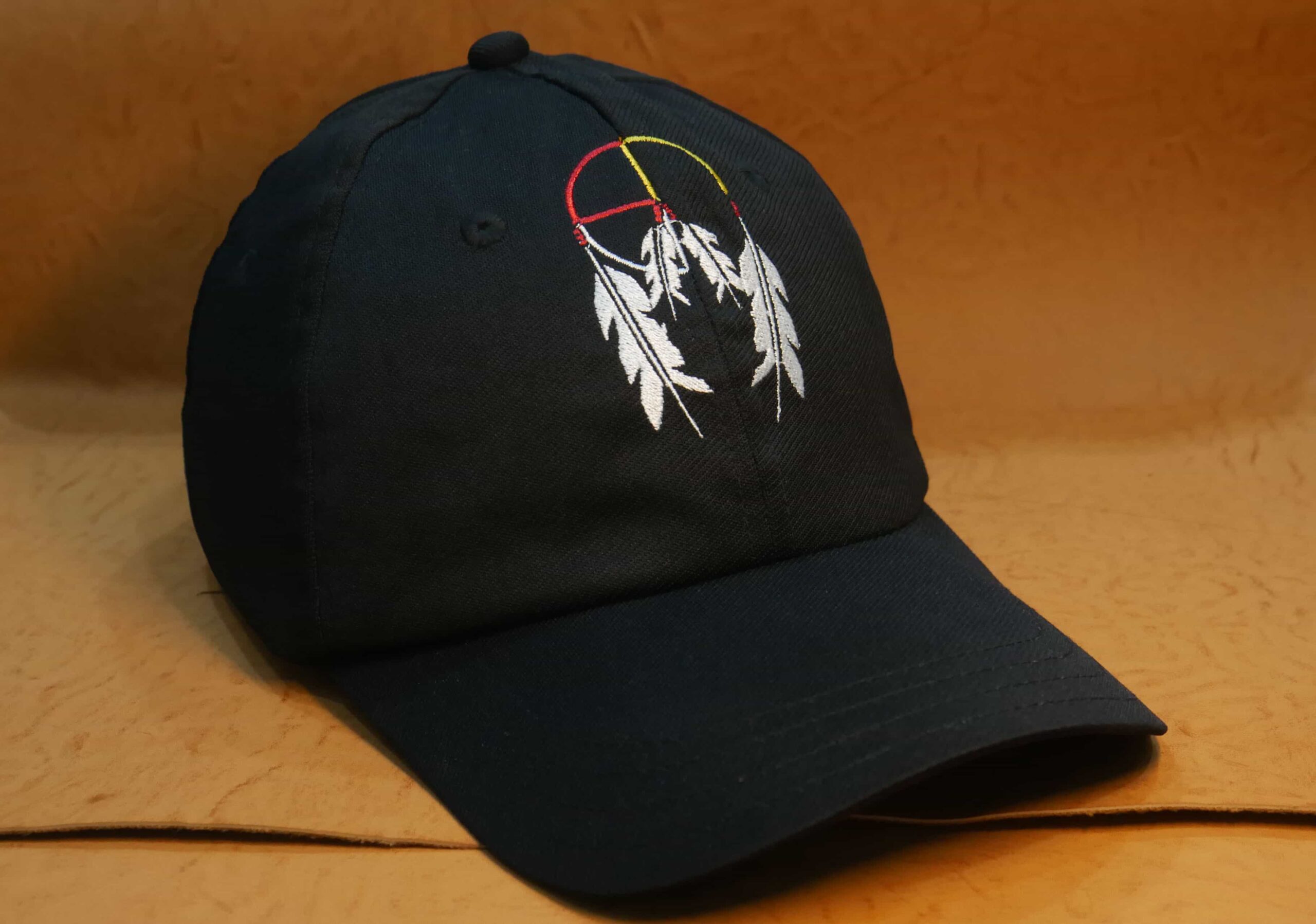Black Native American Embroidery Baseball cap Trucker Hat (Copy)