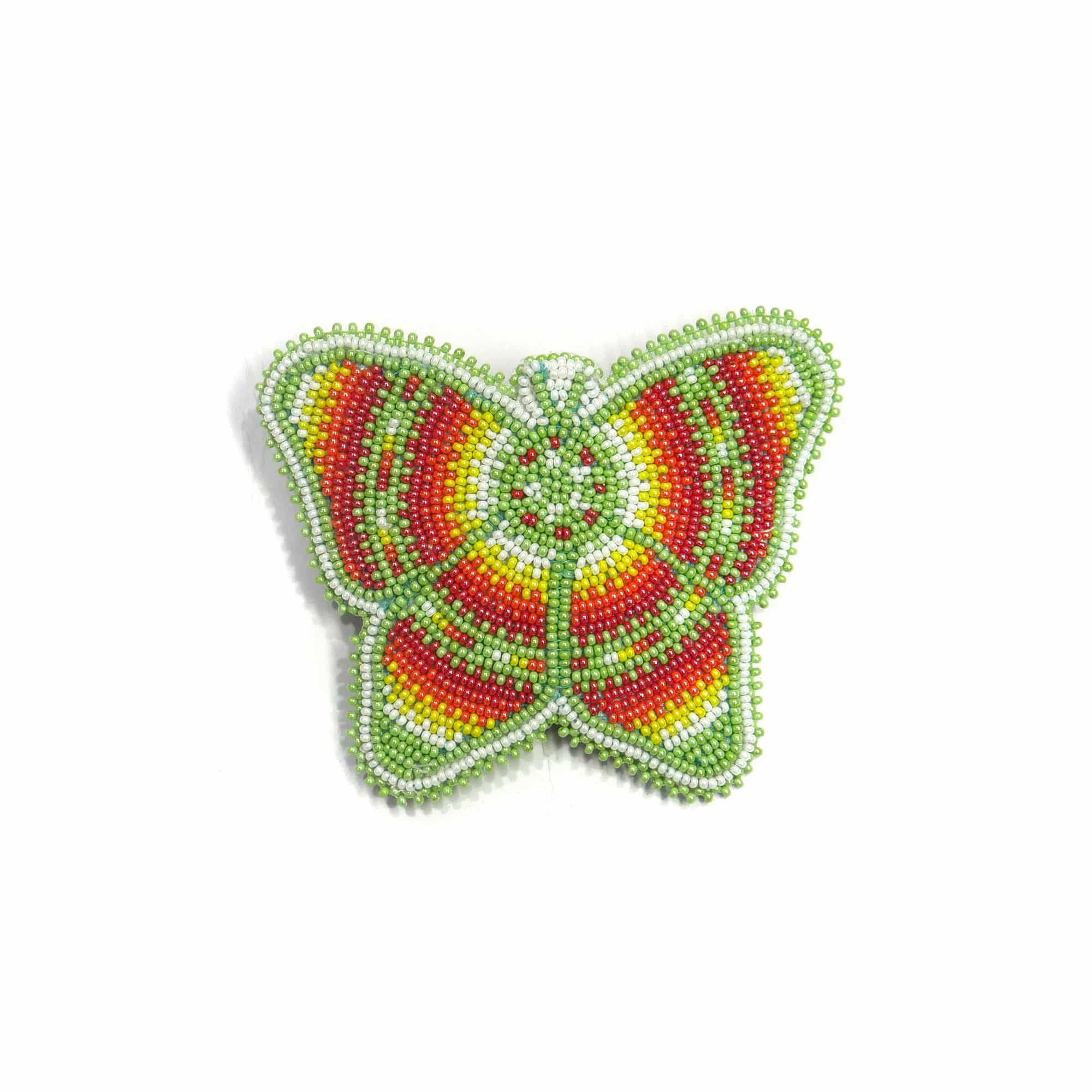 Native American Style Beaded Hair Clip Seed Beads Barrette (Green )