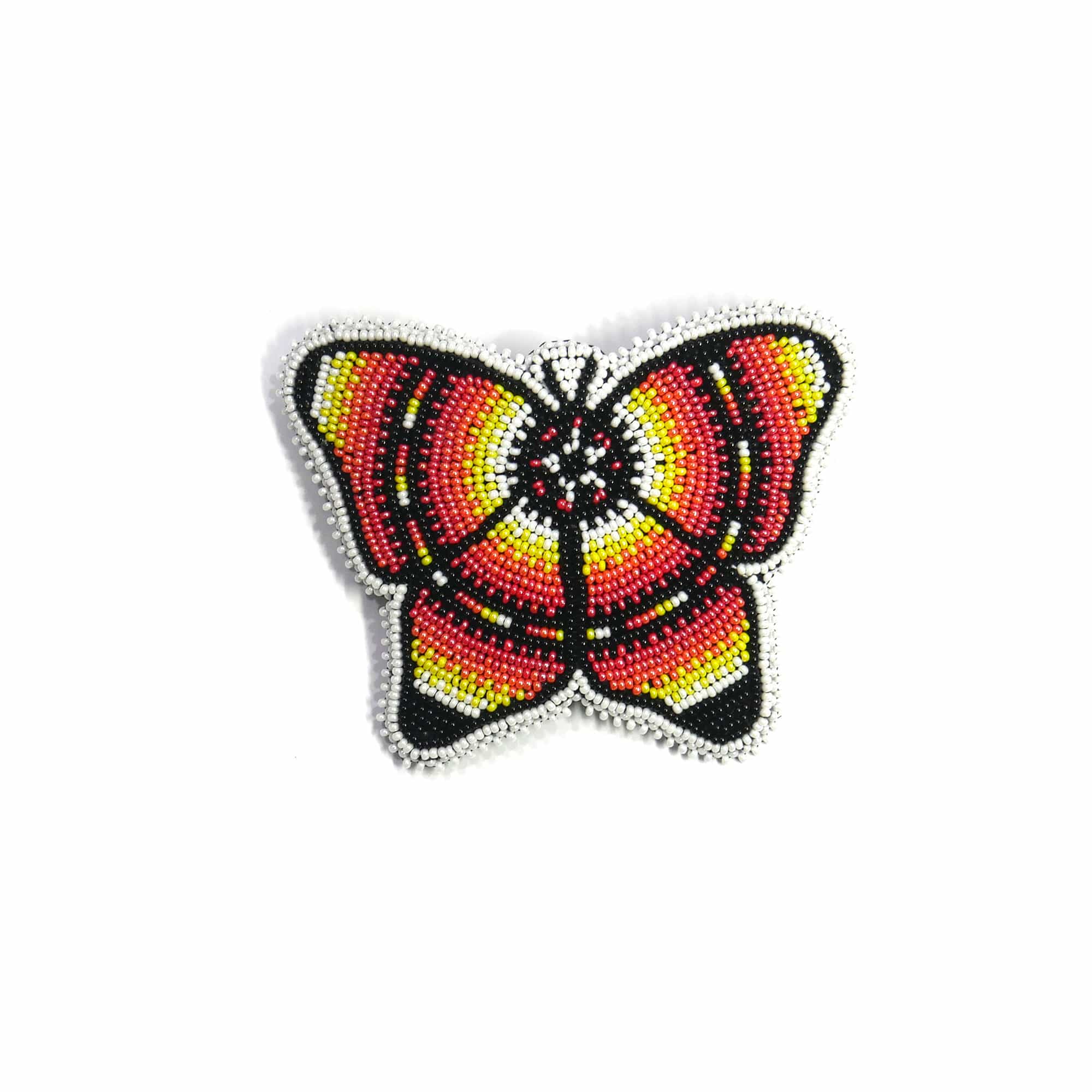 Native American Style Beaded Hair Clip Seed Beads Barrette (Black )